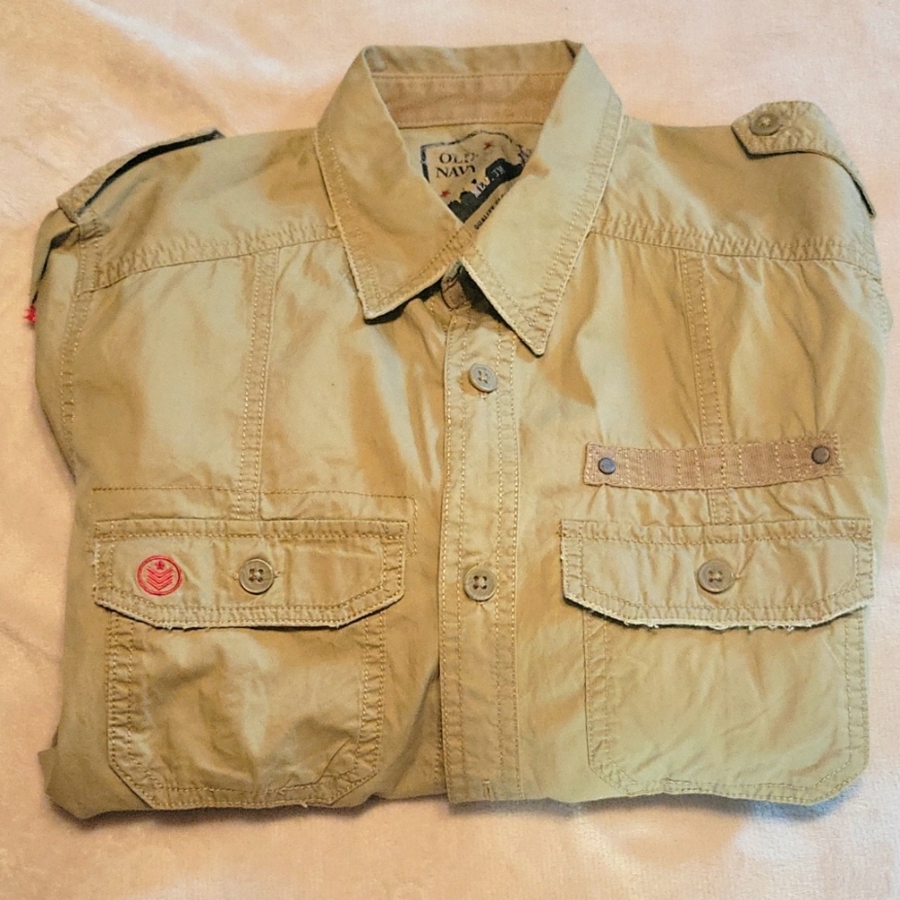 Old Navy Kids Ranger/Camp Long Sleeve Shirt Size Medium